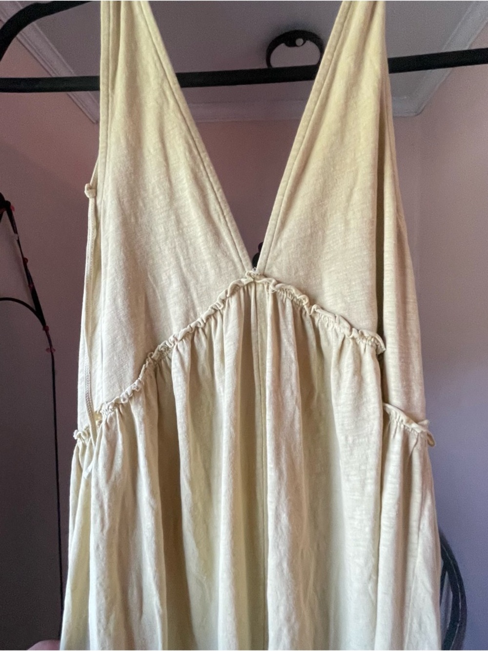 American Eagle Outfitters Yellow Tank jumpsuit